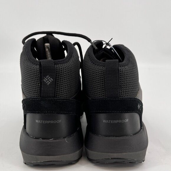Columbia Trailstorm Mid Waterproof Hiking Boots Size 12 Black Dark Grey Mesh - Picture 5 of 14